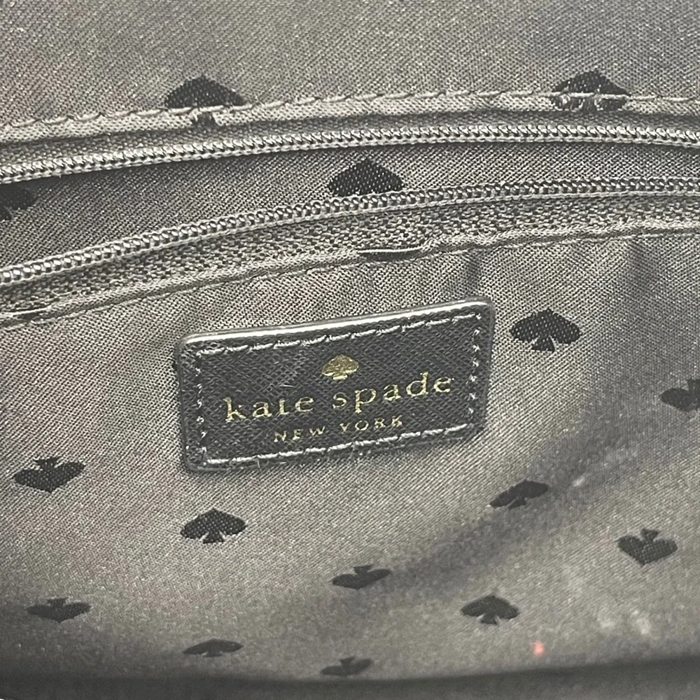 Kate Spade‎ Black Leather Satchel Handbag Purse With Crossbody Strap